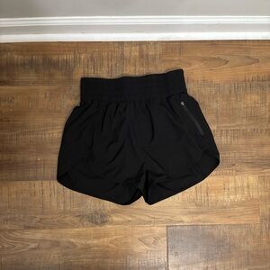 Black Women's running Shorts size M dupe zipper pocket